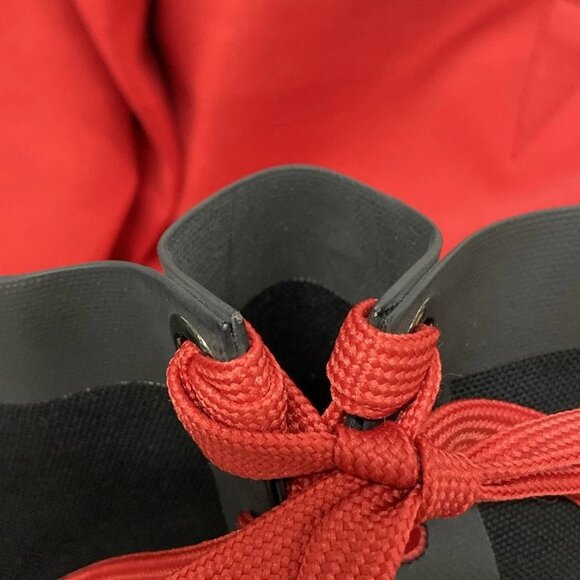 Auth CHRISTIAN LOUBOUTIN Black Red Canvas Tote Bag - Picture 11 of 16